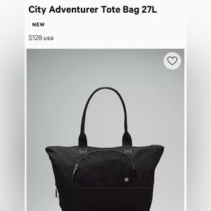 Lululemon City Adventurer Tote Bag 27L Like New; no tags